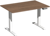 Geramöbel Elevate PLUS el Elektro-Hubtisch Höhe 63-128 cm 08K1808 (BxT) 180 x 80 cm Lichtgrau/Silber
