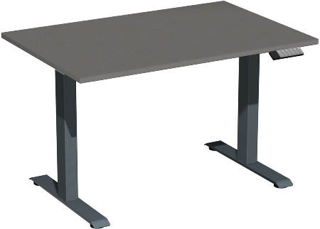 Geramöbel Elevate PLUS el Elektro-Hubtisch Höhe 63-128 cm 08K1808 (BxT) 180 x 80 cm Lichtgrau/Silber