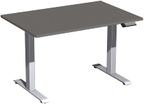 Geramöbel Elevate PLUS el Elektro-Hubtisch Höhe 63-128 cm 08K1808 (BxT) 180 x 80 cm Lichtgrau/Silber