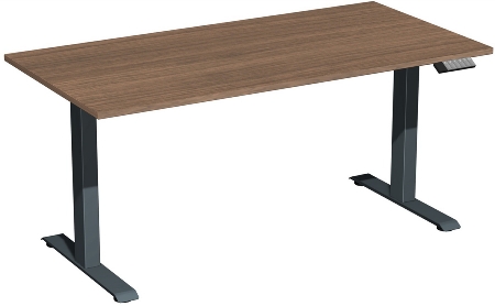 Geramöbel Elevate PLUS el Elektro-Hubtisch Höhe 63-128 cm 08K1808 (BxT) 180 x 80 cm Lichtgrau/Silber