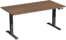 Geramöbel Elevate PLUS el Elektro-Hubtisch Höhe 63-128 cm 08K1808 (BxT) 180 x 80 cm Lichtgrau/Silber