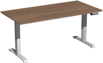 Geramöbel Elevate PLUS el Elektro-Hubtisch Höhe 63-128 cm 08K1808 (BxT) 180 x 80 cm Lichtgrau/Silber