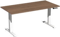 Geramöbel Elevate PLUS el Elektro-Hubtisch Höhe 63-128 cm 08K1808 (BxT) 180 x 80 cm Lichtgrau/Silber