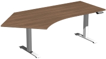 Geramöbel Elevate PLUS 135° Elektro-Hubtisch Höhe 63-128 cm 08K1616 (BxT) 2166 x 80/113 cm Nussbaum/Weiß