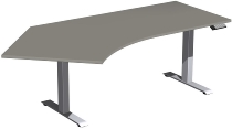 Geramöbel Elevate PLUS 135° Elektro-Hubtisch Höhe 63-128 cm 08K1615 (BxT) 2166 x 80/113 cm Ahorn/Anthrazit