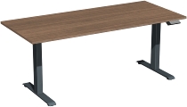 Geramöbel Elevate PLUS el Elektro-Hubtisch Höhe 63-128 cm 08K1808 (BxT) 180 x 80 cm Lichtgrau/Silber
