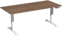 Geramöbel Elevate PLUS el Elektro-Hubtisch Höhe 63-128 cm 08K1808 (BxT) 180 x 80 cm Lichtgrau/Silber