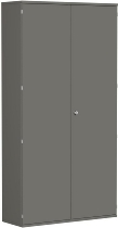 Geramöbel Garderobenschrank Pro 10AGR606 abschließbar (BxTxH) 600x425x2304mm Lichtgrau/Lichtgrau