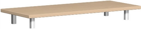 Geramöbel Aufsatzplatte Pro 10AS100 (BxTxH) 1000x425x111mm Onyx