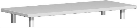 Geramöbel Aufsatzplatte Pro 10AS100 (BxTxH) 1000x425x111mm Onyx