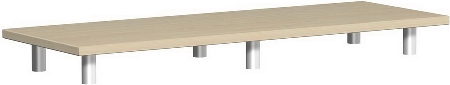 Geramöbel Aufsatzplatte Pro 10AS100 (BxTxH) 1000x425x111mm Onyx