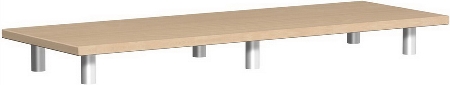 Geramöbel Aufsatzplatte Pro 10AS100 (BxTxH) 1000x425x111mm Onyx