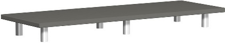 Geramöbel Aufsatzplatte Pro 10AS100 (BxTxH) 1000x425x111mm Onyx