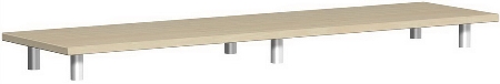 Geramöbel Aufsatzplatte Pro 10AS100 (BxTxH) 1000x425x111mm Onyx