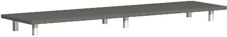 Geramöbel Aufsatzplatte Pro 10AS100 (BxTxH) 1000x425x111mm Onyx