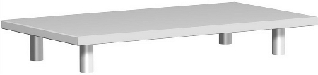 Geramöbel Aufsatzplatte Pro 10AS100 (BxTxH) 1000x425x111mm Onyx