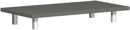 Geramöbel Aufsatzplatte Pro 10AS100 (BxTxH) 1000x425x111mm Onyx