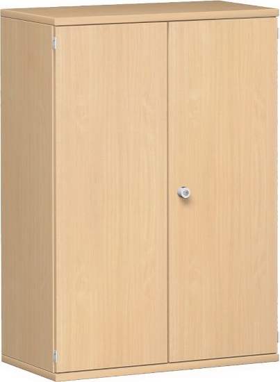 Geramöbel Flügeltürenschrank Pro 3OH 10D308 abschließbar (BxTxH) 800x425x1152mm Weiß/Weiß
