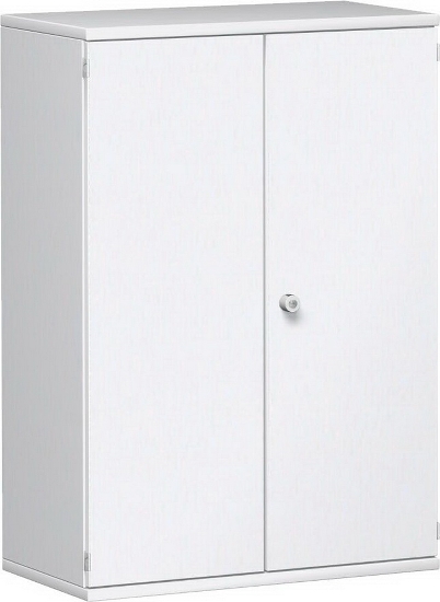 Geramöbel Flügeltürenschrank Pro 3OH 10D308 abschließbar (BxTxH) 800x425x1152mm Weiß/Weiß