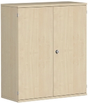 Geramöbel Flügeltürenschrank Pro 3OH 10D308 abschließbar (BxTxH) 800x425x1152mm Weiß/Weiß