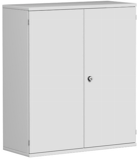 Geramöbel Flügeltürenschrank Pro 3OH 10D308 abschließbar (BxTxH) 800x425x1152mm Weiß/Weiß
