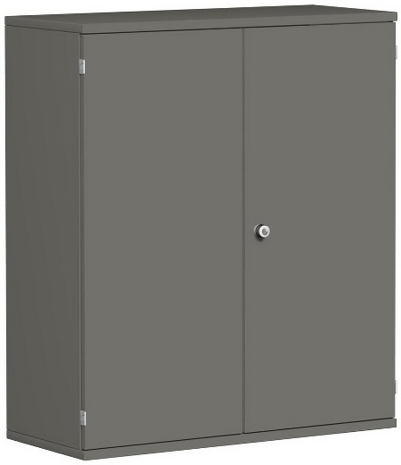 Geramöbel Flügeltürenschrank Pro 3OH 10D308 abschließbar (BxTxH) 800x425x1152mm Weiß/Weiß