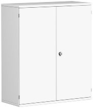 Geramöbel Flügeltürenschrank Pro 3OH 10D308 abschließbar (BxTxH) 800x425x1152mm Weiß/Weiß