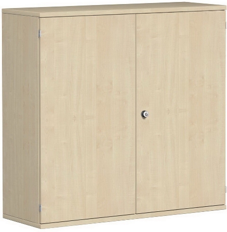 Geramöbel Flügeltürenschrank Pro 3OH 10D308 abschließbar (BxTxH) 800x425x1152mm Weiß/Weiß