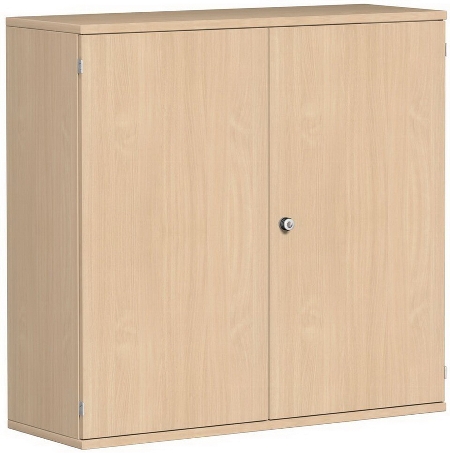 Geramöbel Flügeltürenschrank Pro 3OH 10D308 abschließbar (BxTxH) 800x425x1152mm Weiß/Weiß