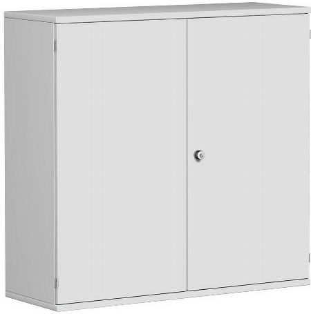 Geramöbel Flügeltürenschrank Pro 3OH 10D308 abschließbar (BxTxH) 800x425x1152mm Weiß/Weiß
