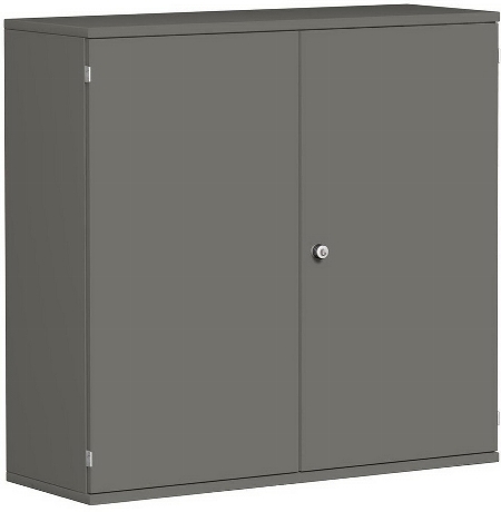 Geramöbel Flügeltürenschrank Pro 3OH 10D308 abschließbar (BxTxH) 800x425x1152mm Weiß/Weiß