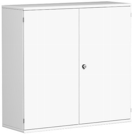 Geramöbel Flügeltürenschrank Pro 3OH 10D308 abschließbar (BxTxH) 800x425x1152mm Weiß/Weiß