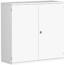 Geramöbel Flügeltürenschrank Pro 3OH 10D308 abschließbar (BxTxH) 800x425x1152mm Weiß/Weiß