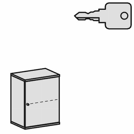 Geramöbel Flügeltürenschrank Pro 2OH 10DR206 abschließbar (BxTxH) 600x425x768mm Ahorn/Ahorn