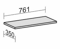 Geramöbel Einlegeboden 10EBS08 mit Bodenträger für Breite 800mm ohne Mittelseite Ahorn