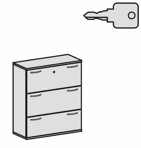 Geramöbel Hängeregistraturschrank Pro 10HR310 2-bahnig 3 Schübe (BxTxH) 1000x425x1152mm Ahorn/Ahorn