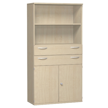 Geramöbel Modulschrank Pro 10M51016 Kombischrank 5OH (BxTxH) 1000x425x1920mm Weiß/Weiß