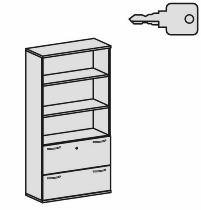 Geramöbel Modulschrank Pro 10M60830 Kombischrank 6OH (BxTxH) 800x425x2304mm Ahorn/Ahorn