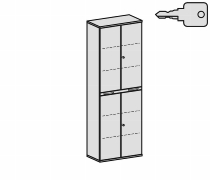 Geramöbel Modulschrank Pro 10M60815 Kombischrank 6OH (BxTxH) 800x425x2304mm Ahorn/Ahorn