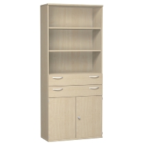 Geramöbel Modulschrank Pro 10M51016 Kombischrank 5OH (BxTxH) 1000x425x1920mm Weiß/Weiß