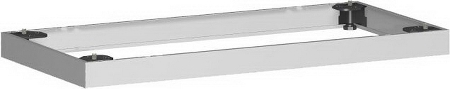 Geramöbel Metallsockel 10MS08-S für Eck-Rollladenschrank (BxH) 800x50mm Silber