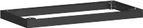 Geramöbel Metallsockel 10MS08-Z für Eck-Rollladenschrank (BxH) 800x50mm Schwarz
