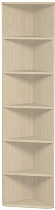 Geramöbel Eckabschlussregal 6OH Serie Pro 10RE6 mit 5 Einlegeböden (BxTxH) 425x425x2304mm Ahorn