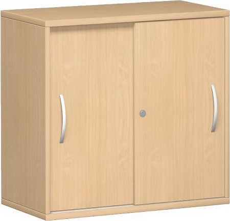 Geramöbel Schiebetürenschrank 2OH Serie Pro 10S212 mit 2 Böden (BxTxH) 1200x425x768mm Ahorn/Ahorn
