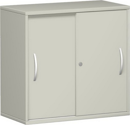 Geramöbel Schiebetürenschrank 2OH Serie Pro 10S212 mit 2 Böden (BxTxH) 1200x425x768mm Ahorn/Ahorn