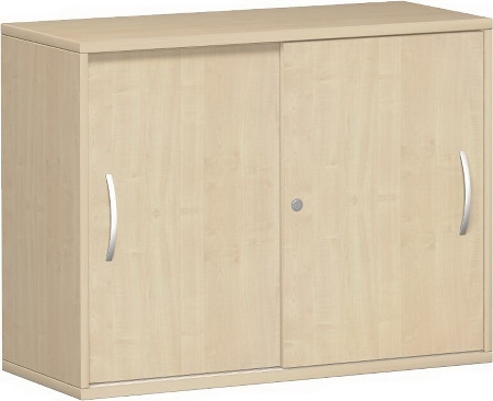 Geramöbel Schiebetürenschrank 2OH Serie Pro 10S212 mit 2 Böden (BxTxH) 1200x425x768mm Ahorn/Ahorn
