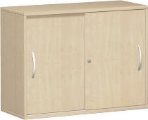 Geramöbel Schiebetürenschrank 2OH Serie Pro 10S212 mit 2 Böden (BxTxH) 1200x425x768mm Ahorn/Ahorn