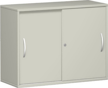 Geramöbel Schiebetürenschrank 2OH Serie Pro 10S212 mit 2 Böden (BxTxH) 1200x425x768mm Ahorn/Ahorn