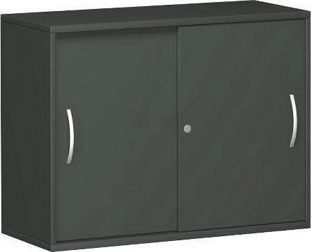 Geramöbel Schiebetürenschrank 2OH Serie Pro 10S212 mit 2 Böden (BxTxH) 1200x425x768mm Ahorn/Ahorn