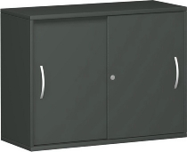 Geramöbel Schiebetürenschrank 2OH Serie Pro 10S212 mit 2 Böden (BxTxH) 1200x425x768mm Ahorn/Ahorn